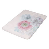 私のメキシコのパステルピンクの多肉植物の庭 バスマット (アングル)