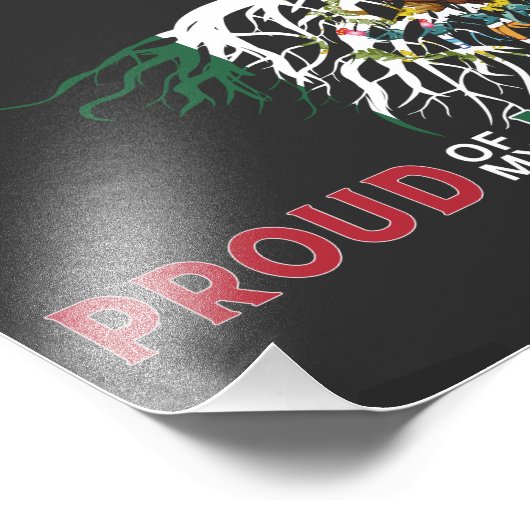 私のメキシ誇りを持ったコのルーツのヒスパニック伝統月の フォトプリント            (角)