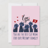 私のモエファミリーに最適な猫ママ シーズンカード (正面)