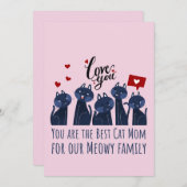 私のモエファミリーに最適な猫ママ シーズンカード (正面/裏面)