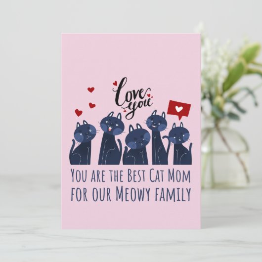私のモエファミリーに最適な猫ママ シーズンカード (スタンド正面)