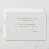 私のモダンつばにエレガントはトロピカル葉ながいる 招待状 (裏面)