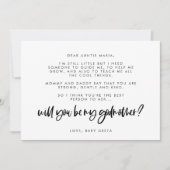 私のモダンゴドマの文字カードにエレガントなる 招待状 (正面)