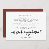 私のモダンゴドマの文字カードにエレガントなる 招待状 (正面/裏面)