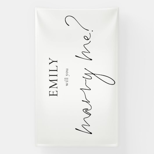 私のモダンサプライズの企画書のサインと結婚してくれないか 横断幕 (縦)