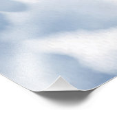 私のモダンハート引用文ブルー金ゴールド フォトプリント (角)