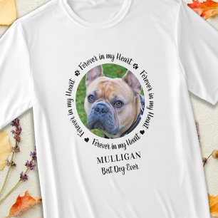 私のモダンペットの写真の中で永遠にパーソナライズされたハート Tシャツ