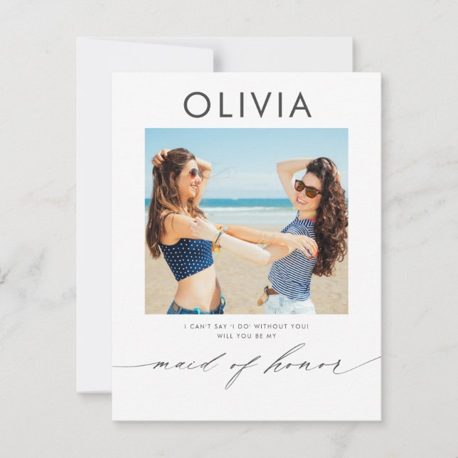 私のモダンメイド・オブ・オーナー（花嫁付き添い人）の写真にミニマルなる (正面)