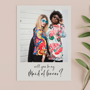 私のモダンメイド・オブ・オーナー（花嫁付き添い人）の写真カード