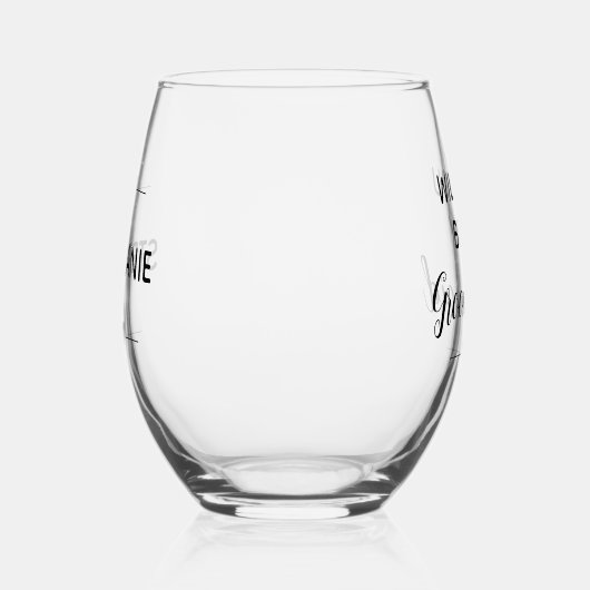 私のモダンルームメイドのプロポーズ結婚か ステムなしワイングラス (右)