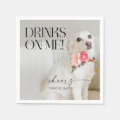 私のモダン上のウィムジー飲み物Petの結婚ナップ スタンダードカクテルナプキン (正面)