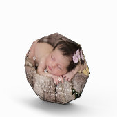 私のモダン初めてのクリスマススノーフレーク写真キープサック フォトブロック (右)