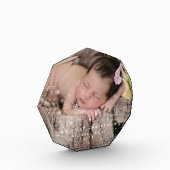 私のモダン初めてのクリスマススノーフレーク写真キープサック フォトブロック (左)