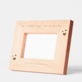 私のモダン学校の初日のミニマル主義者 レーザー彫刻フレーム (左)