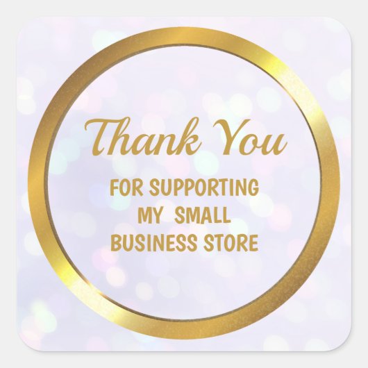 私のモダン小規模企業をサポートしてくれてありがとう スクエアシール (正面)