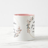 私のモダン母は歩く奇跡コーヒーマグ ツートーンマグカップ (中央)