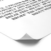 私のモダン水はベビー赤ちゃんシャワーのゲームサインを壊した ポスター (角)