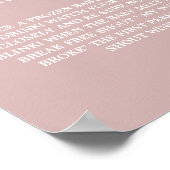 私のモダン水はベビー赤ちゃんシャワーのゲームサインを壊した ポスター (角)