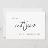 私のモダン結婚式のデイカードで母に 招待状 (正面)