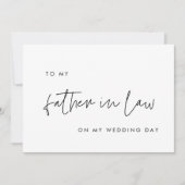 私のモダン結婚式のデイカードで義理の父に 招待状 (正面)