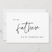 私のモダン結婚式の日のカードで父に 招待状 (正面)