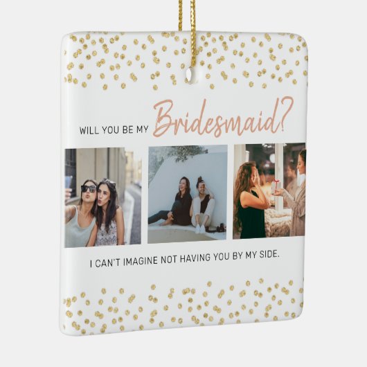 私のモダン花嫁のメイドになる? |写真のコラージュ セラミックオーナメント (右)