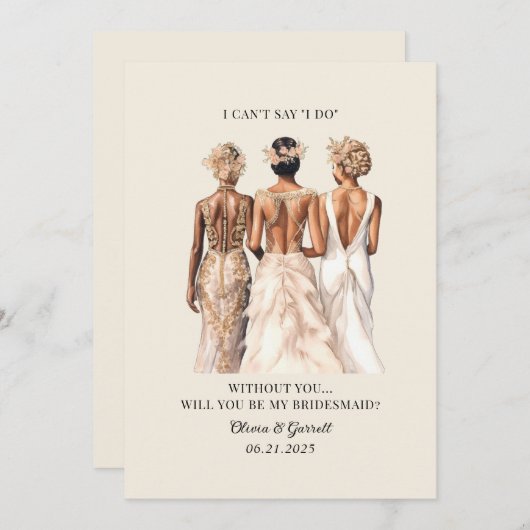 私のモダン花嫁の提案をしてくれないか 招待状 (正面/裏面)