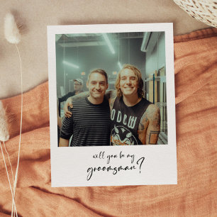 私のモダンgroomsmanの写真カードを使う