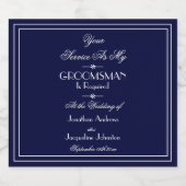 私のモダンgroomsmanプロポーザルに結婚なるかどうか リキュールボトルラベル (シングルラベル)