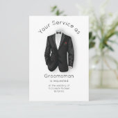 私のモダンgroomsman Tuxedoを 招待状 (スタンド正面)