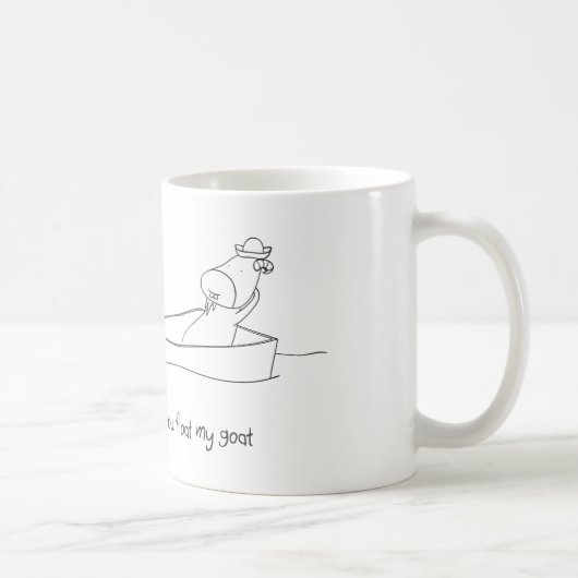 私のヤギのマグを浮かべます コーヒーマグカップ (右)
