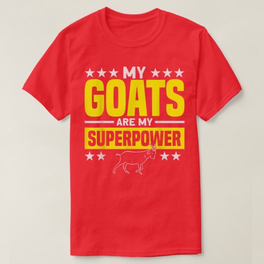 私のヤギは超大国農家ヤギ農場 Tシャツ (デザイン正面)