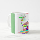 私のヤシの木のマグ コーヒーマグカップ (正面左)