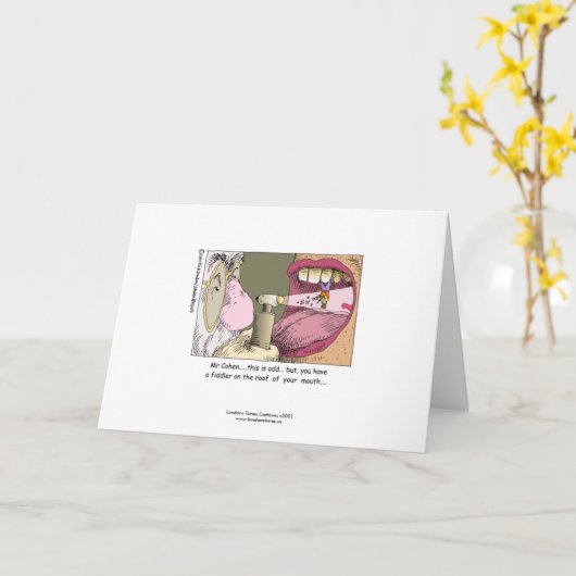 私のユダヤ人の歯科医おもしろい者グリーティングカード カード (黄色い花)