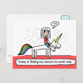 私のユニコーンに乗って ポストカード (正面/裏面)