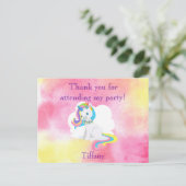 私のユニコーンに参加してくれてありガーリーがとう ポストカード (スタンド正面)