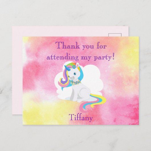 私のユニコーンに参加してくれてありガーリーがとう ポストカード (正面/裏面)