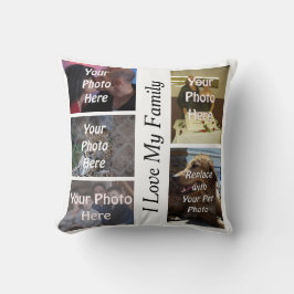 私のユニークな家族写真 クッション