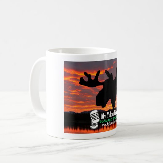 私のユーコン準州の生命ポッドキャストのラジオのマグ コーヒーマグカップ (正面左)