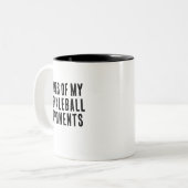 私のユーモアのあるピックボールライバルズタイポグラフィ ツートーンマグカップ (正面左)
