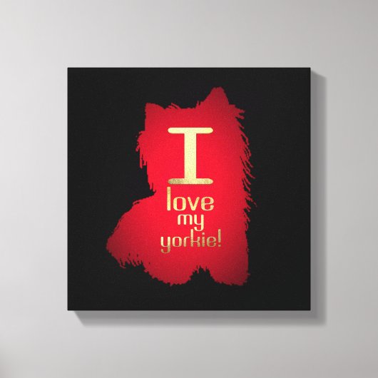 私のヨークシャーテリア キャンバスプリント (正面)