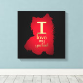 私のヨークシャーテリア キャンバスプリント (インサイチュ (ウッドフロア))