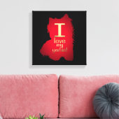 私のヨークシャーテリア キャンバスプリント (インサイチュ (リビング))