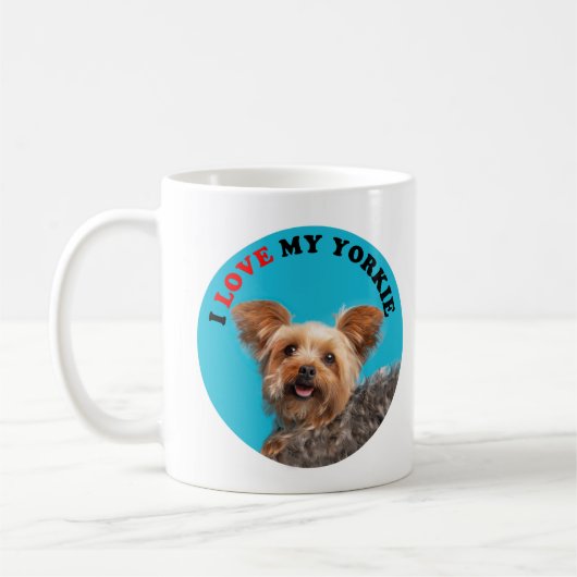 私のヨークシャーテリア コーヒーマグカップ (左)