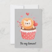 私のライオンのバレンタイン 招待状 (正面)