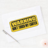 私のライターをtouchしない 長方形シール (封筒)