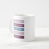 私のライフコーヒやる気を起こさせるーマグへの貢献 コーヒーマグカップ (正面左)