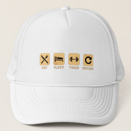私のライフスタイル食べのスリープ電車のリピーターTrucker Hat キャップ