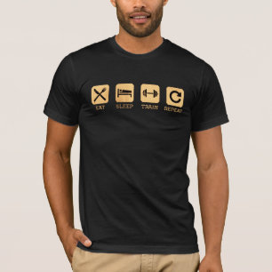 私のライフスタイル食べの寝台列車のリピートTシャツ Tシャツ