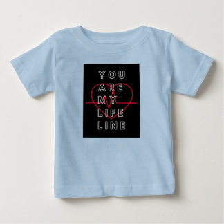 私のライフラインブルーベビーTシャツ ベビーTシャツ